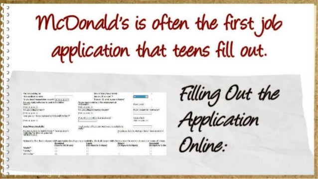 filling out a application