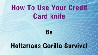How To Use Your Credit Card knife