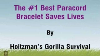The #1 Best Paracord Bracelet Saves Lives