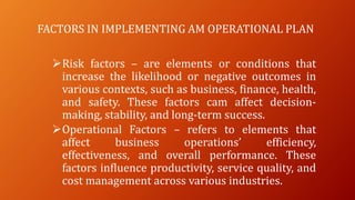 Operation planning in operational management | PDF