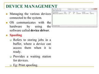 Functions of Operating Systems | PPT