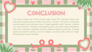 EFL Teachers' Beliefs and Practices in North Sumatra High Schools ...