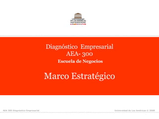 Diagnóstico  Empresarial AEA- 300   Escuela de Negocios Marco Estratégico 