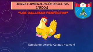 CRIANZA Y COMERCIALIZACIÓN DE GALLINAS
CARIOCAS
Estudiante: Anayda Carazas Huamani
 