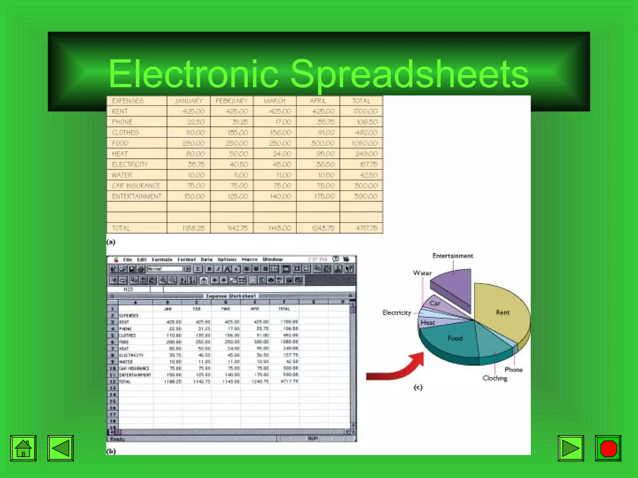 Electronic Spreadsheets

 