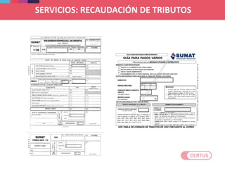 SERVICIOS: RECAUDACIÓN DE TRIBUTOS
 