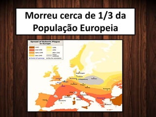 Morreu cerca de 1/3 da
População Europeia
 