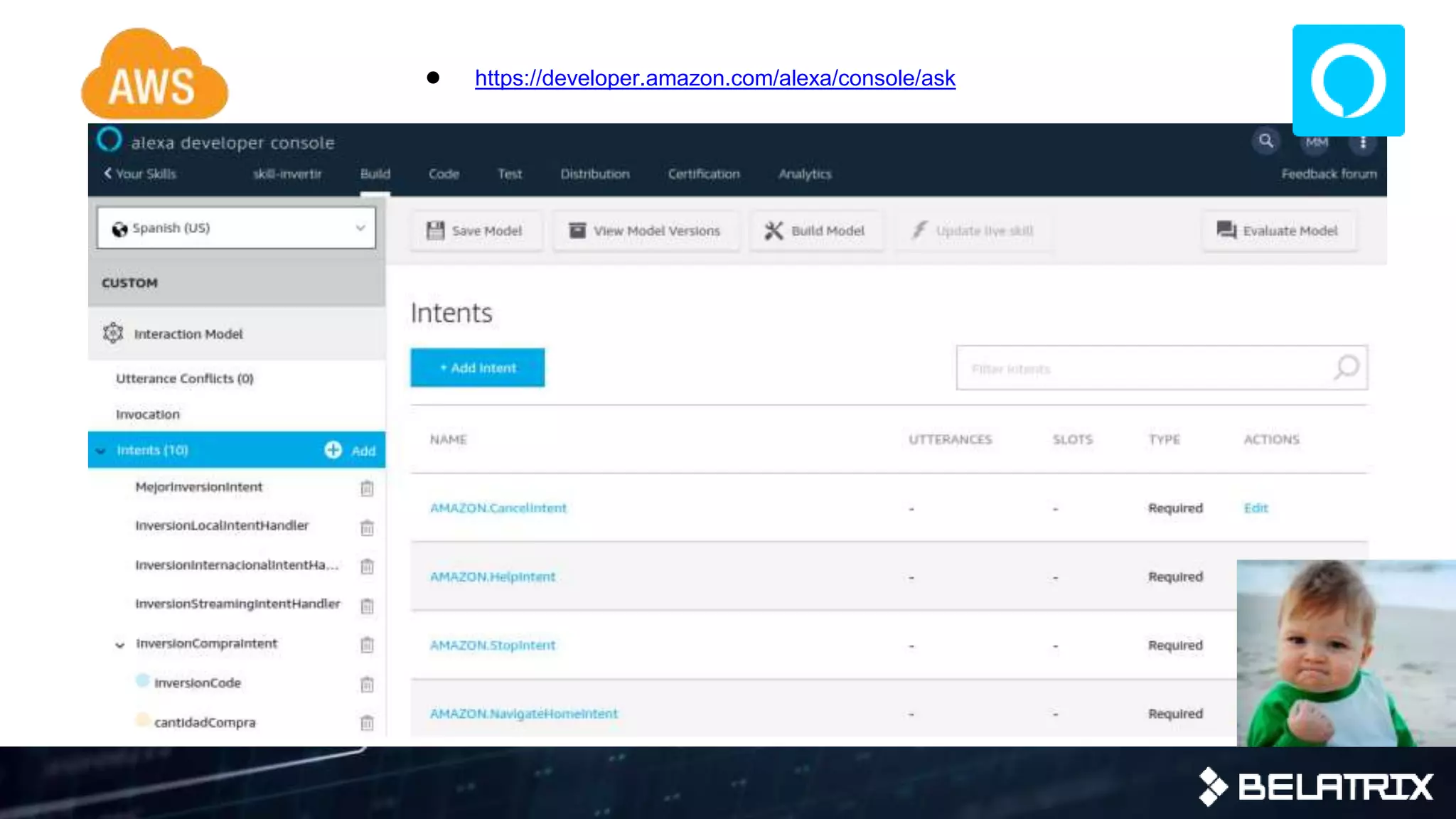● https://developer.amazon.com/alexa/console/ask
 