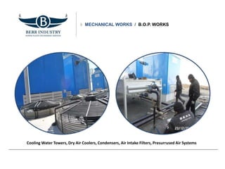 MECHANICAL WORKS / B.O.P. WORKS
Cooling Water Towers, Dry Air Coolers, Condensers, Air Intake Filters, Presurrused Air Systems
 