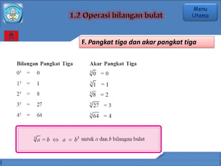 F. Pangkat tiga dan akar pangkat tiga
Menu
Utama
 