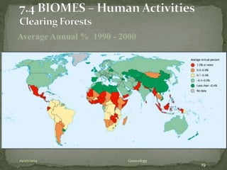 29/07/2014 Geoecology
19
Average Annual % 1990 - 2000
 