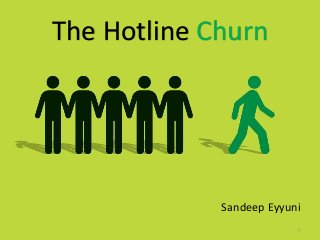 1
The Hotline Churn
Sandeep Eyyuni
 