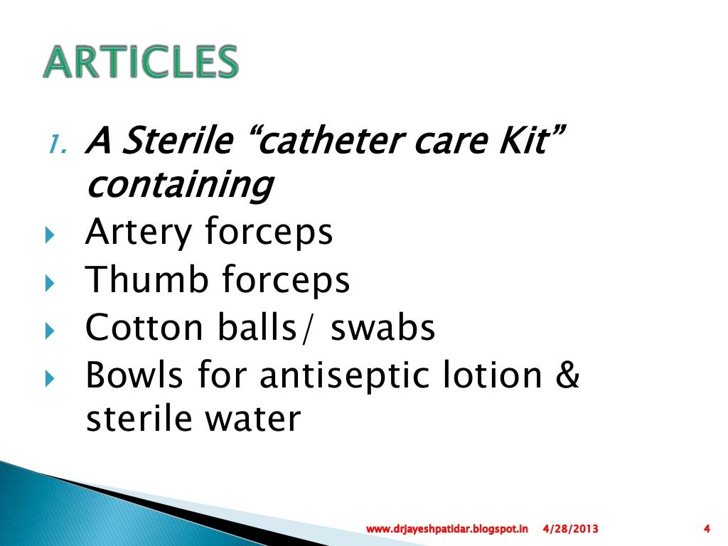 Ppt. catheter care