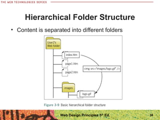 • Content is separated into different folders
Hierarchical Folder Structure
38Web Design Principles 5th
Ed.
 