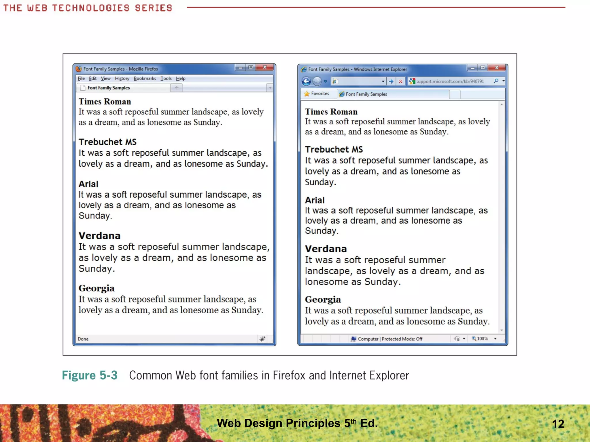 12Web Design Principles 5th
Ed.
 