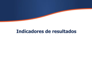 Indicadores de resultados
 