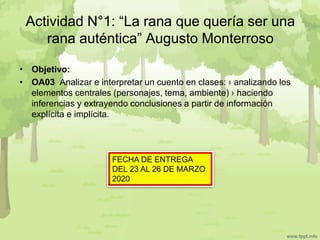 Rata Rana PPT-Comprensión-Lectora-La-rana-que-quería-ser-una-rata-auténtica-1 ...
