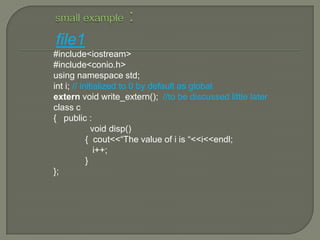 Storage Class Specifiers in C++ | PPTX