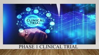 PHASE 1 CLINICAL TRIAL
 