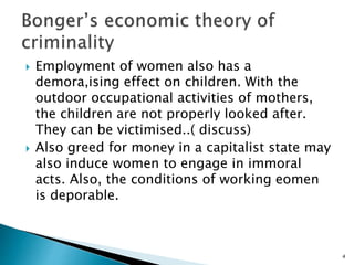 William Bonger's Economic Theory of causation of Crime