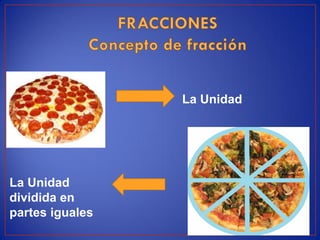 La Unidad
La Unidad
dividida en
partes iguales