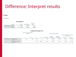 PPT - Difference Testing.pptx, (Epidemiology and Statistics for Public ...