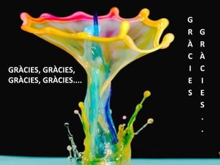 G
                       R   G
                       À   R
                       C   À
GRÀCIES, GRÀCIES,      I   C
GRÀCIES, GRÀCIES....   E   I
                       S   E
                           S
                           .
                           .
 