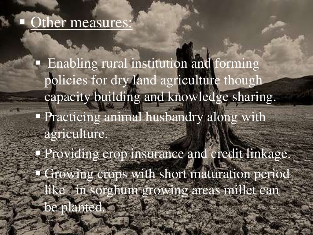 Importance of Dry Land Agriculture Management in India.