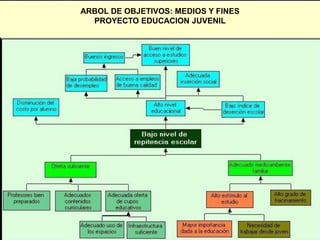 ARBOL DE OBJETIVOS: MEDIOS Y FINES
PROYECTO EDUCACION JUVENIL
 