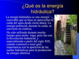 ppt Energía Hidráulica