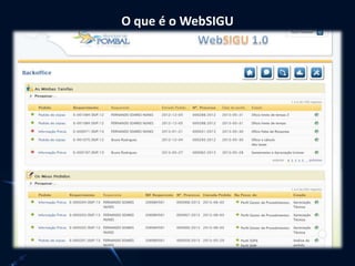 O que é o WebSIGU
 
