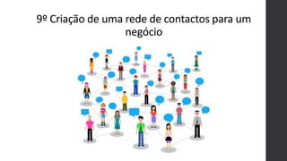 9º Criação de uma rede de contactos para um
negócio
 