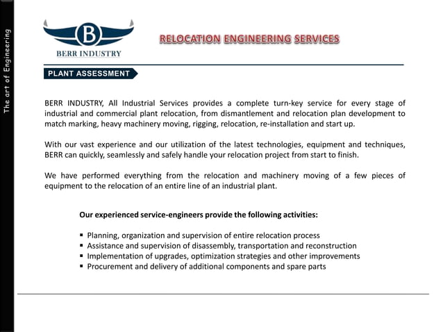 RELOCATION ENGINEERING FOR HEAVY DUTY | PPT