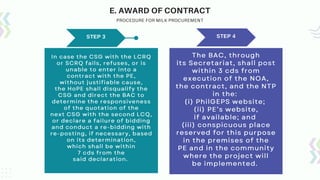 E. AWARD OF CONTRACT
STEP 3 STEP 4
 