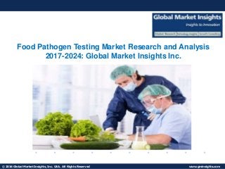 © 2016 Global Market Insights, Inc. USA. All Rights Reserved www.gminsights.com
Fuel Cell Market size worth $25.5bn by 2024Low Power Wide Area Network
Food Pathogen Testing Market Research and Analysis
2017-2024: Global Market Insights Inc.
 
