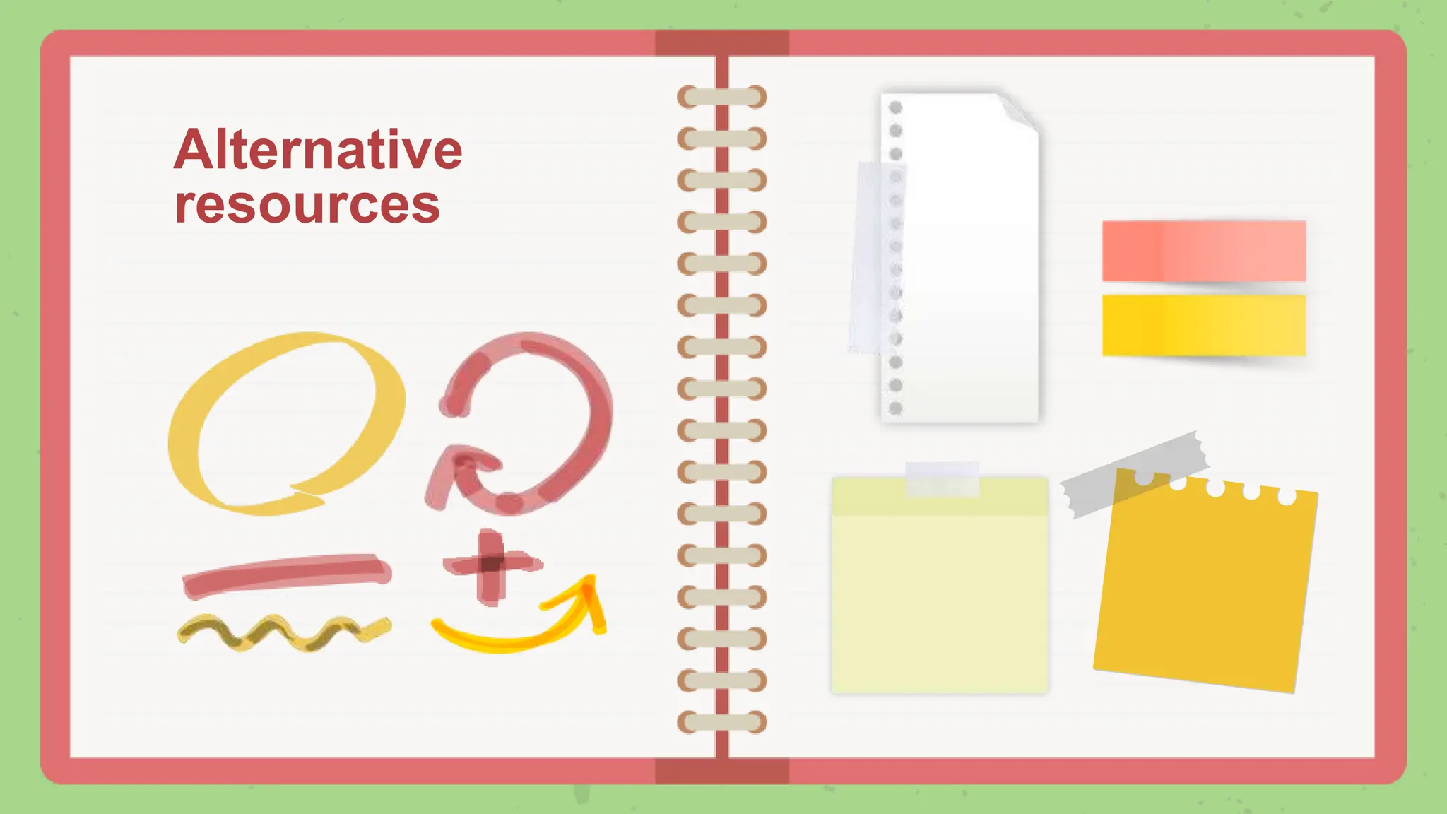 Alternative
resources
 