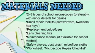 Microscope Repair Sign Comprehensive Guide to Troubleshooting and Repairing School Microscopes ...