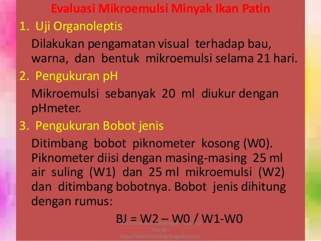 ppt formulasi mikroemulsi minyak ikan patin tekfar ppt formulasi mikroemulsi minyak ikan patin tekfar