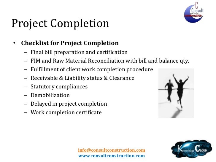 project completion template