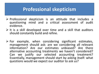 Skepticism Example CAG's Regulations and Standing orders on the Audit of Fraud | PPT