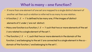 Many One Function Examples Understanding Functions and Their Different Types | PDF