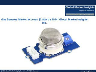 © 2016 Global Market Insights, Inc. USA. All Rights Reserved www.gminsights.com
Fuel Cell Market size worth $25.5bn by 2024
Gas Sensors Market to cross $2.8bn by 2024: Global Market Insights
Inc.
 