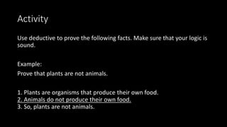 Ppt geo-d5-inductive and deductive reasoning | PPTX