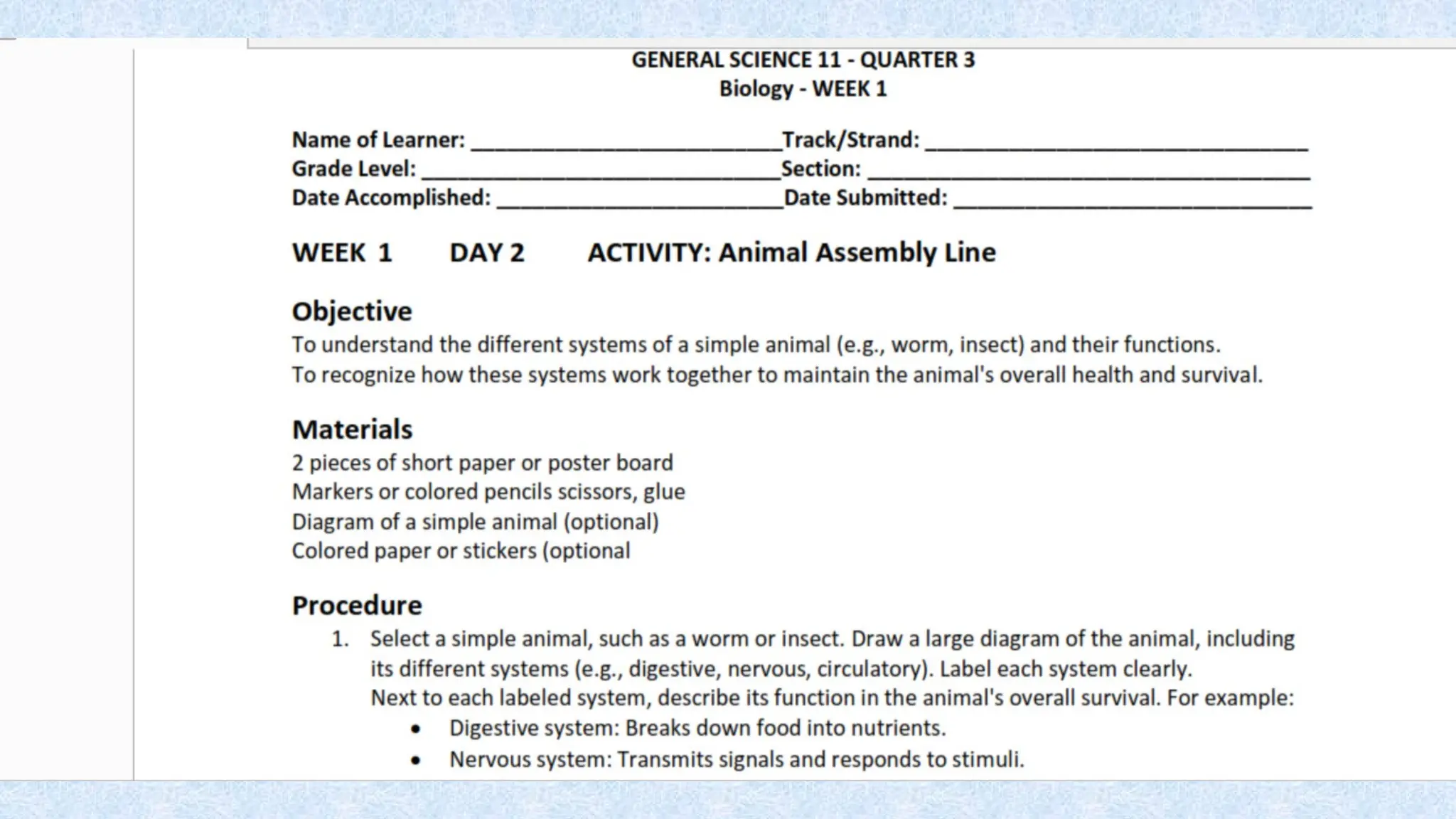 Presentation Grade 11 General Science (Quarter 3)
