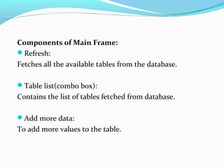 GUI for MySQL | PPT
