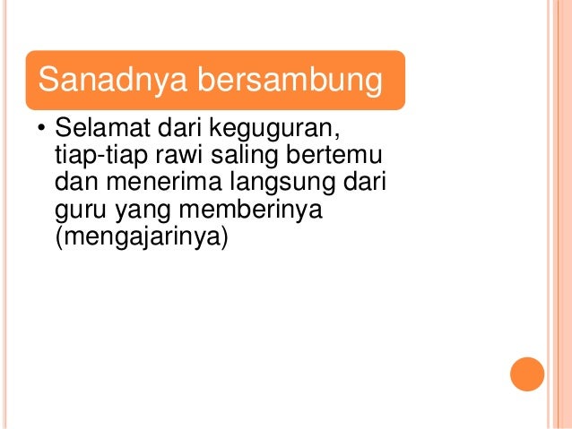 HADITS SHOHIH