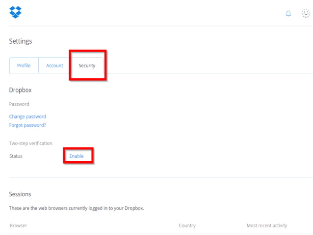 How to activate Dropbox two-step verification | PDF
