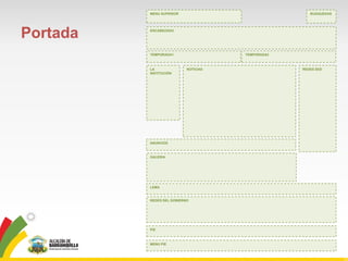 MENU SUPERIOR                               BUSQUEDAS




Portada   ENCABEZADO




          TEMPORADA1                  TEMPORADA2



          LA               NOTICIAS                REDES SED
          INSTITUCIÓN




          ANUNCIOS



          GALERIA




          LEMA


          REDES DEL GOBIERNO




          PIE



          MENU PIE
 