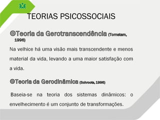 TEORIAS PSICOSSOCIAIS
 