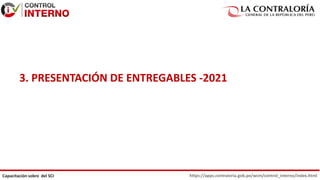 https://apps.contraloria.gob.pe/wcm/control_interno/index.html
Capacitación sobre del SCI
3. PRESENTACIÓN DE ENTREGABLES -2021
 